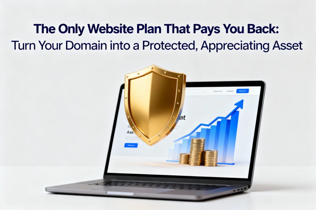 The Only Website Plan That Pays You Back: Turn Your Domain into a Protected, Appreciating Asset.